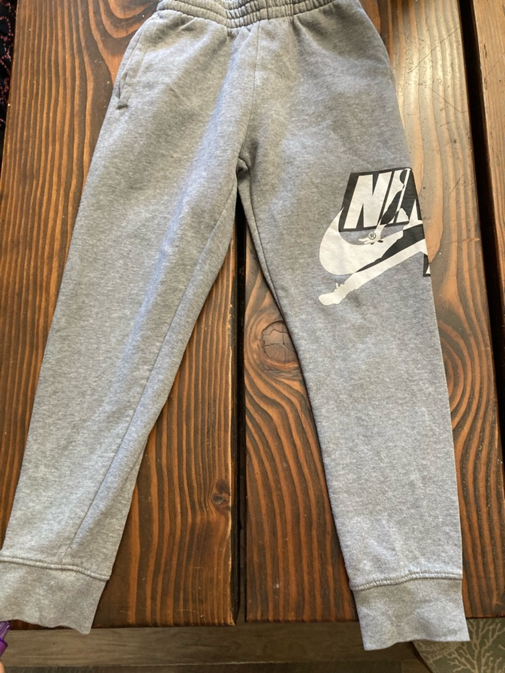 Jordan Kids' Gray Sweatpants with Logo